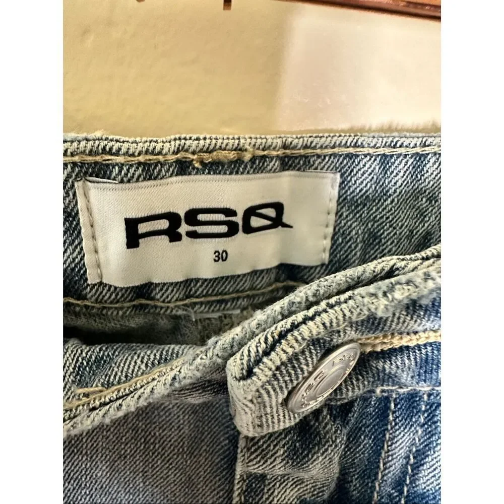 RSQ Medium Wash Denim Maxi Skirt Size 30 New